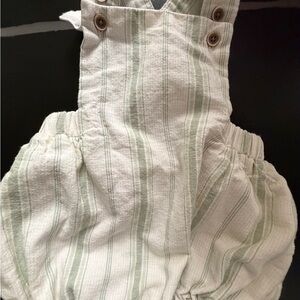 Edgehill Collection Cream and Green Striped One Piece